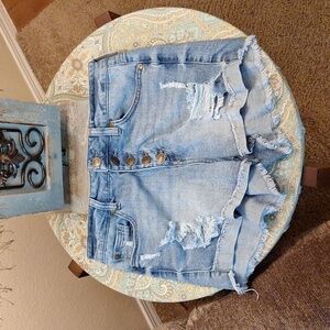 Ripped and Distressed Jean Shorts Size 5.